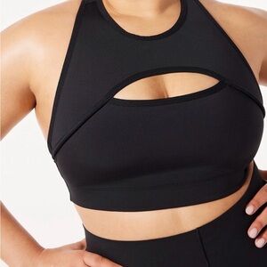 Savage X Fenty Hot Line medium Impact Black Cutout Sports Bra